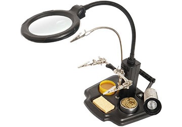 Kính lúp kẹp Broad có đèn led độ phóng đại 4X Proskit SN-396