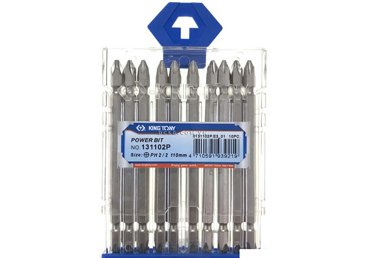PH2x110mm Bộ mũi vít bake 2 đầu 10 chi tiết Kingtony 131102P PH2x110mm Bộ mũi vít bake 2 đầu 10 chi tiết Kingtony 131102P