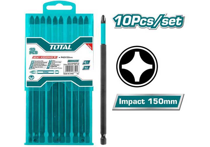PH2x150mm Bộ mũi bắt vít có từ Total TACIM16PH263 PH2x150mm Bộ mũi bắt vít có từ Total TACIM16PH263