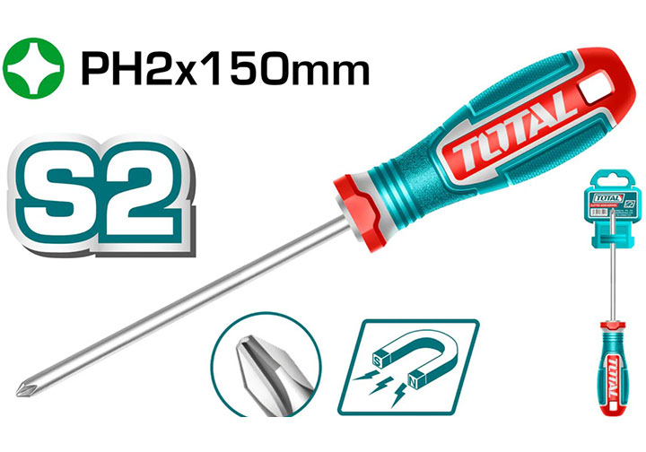 PH2x150mm Tuốc nơ vít bake Total TSDPH2150