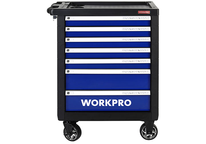 Tủ đựng đồ nghề bánh xe kéo 7 ngăn Workpro WP285002 Tủ đựng đồ nghề bánh xe kéo 7 ngăn Workpro WP285002