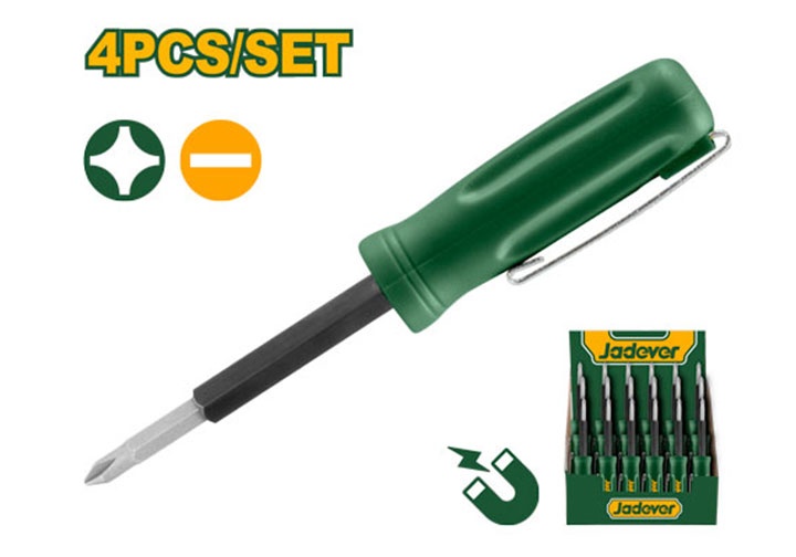 Tuốc nơ vít dẹp và bake 4 trong 1 Jadever JDSS2J04