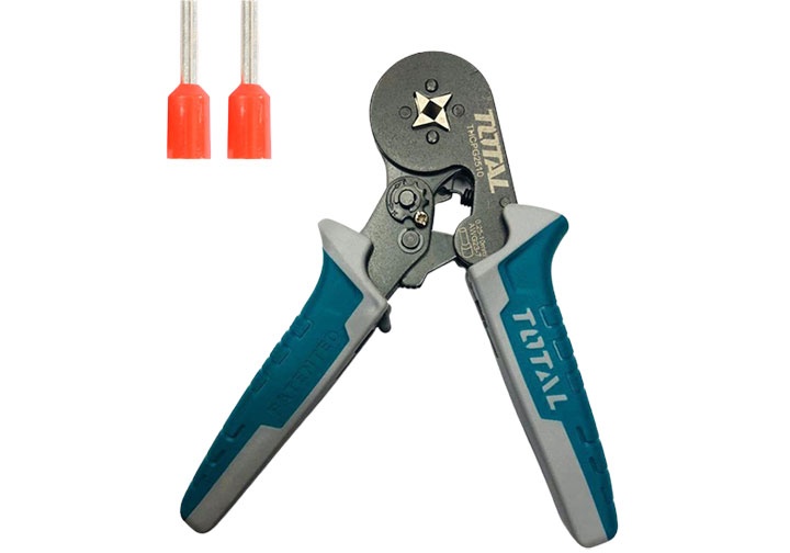 0.25-10mm2 Kìm bấm cos vuông dây điện AWG23-7 Total THCPG2510