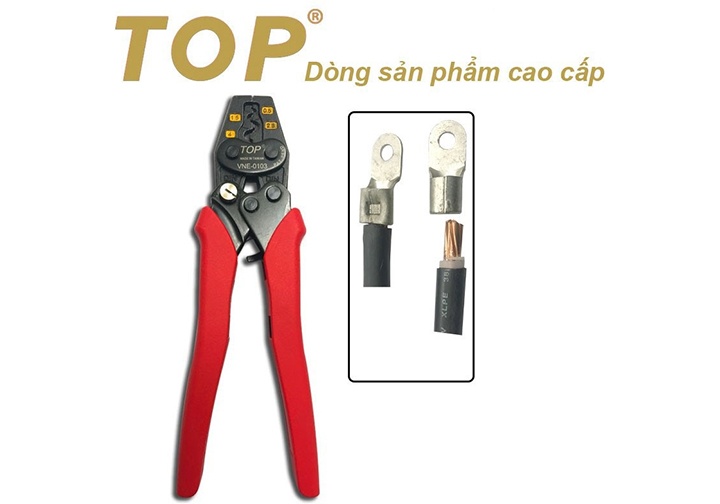 0.5-4mm2 Kìm bấm cosse số 3 TOP 185mm VNE-0103