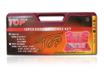 3-17mm Bộ lục giác hệ đầu bằng mét 10 chi tiết TOP TWT-10