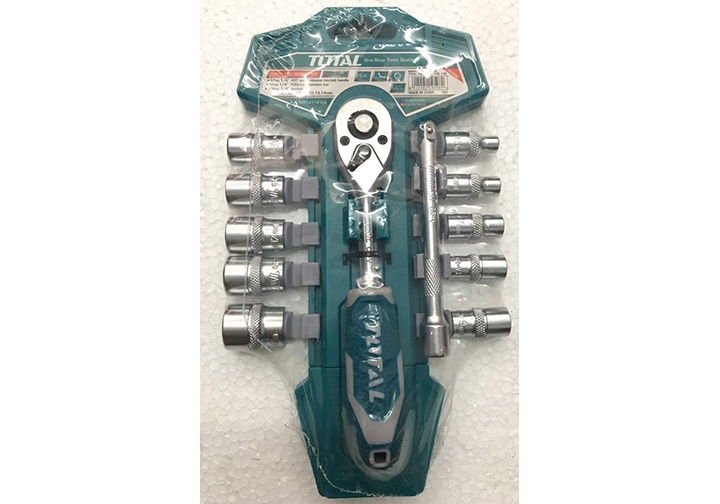 1/4" Bộ cờ lê tự động và đầu tuýp 12 chi tiết Total THT14114126