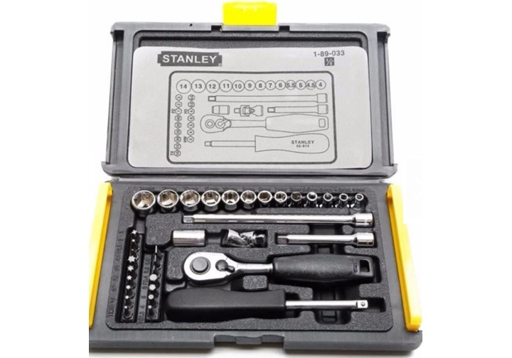 1/4" Bộ tuýp 4-14mm 35 chi tiết Stanley 89-033-1