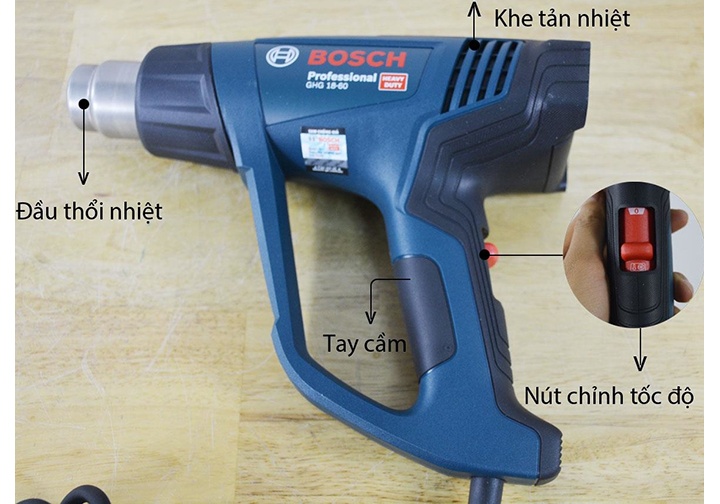 1800W Máy thổi hơi nóng Bosch GHG18-60