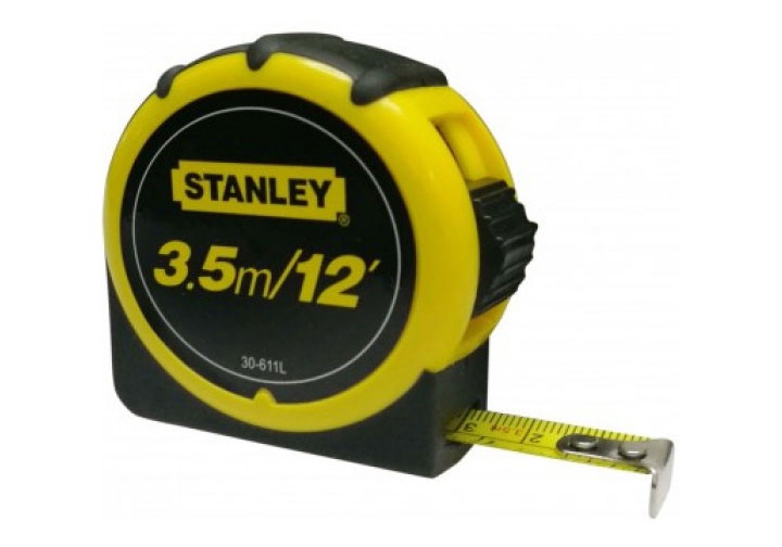 3.5mx19mm Thước cuộn thép bọc cao su Stanley 30-611L