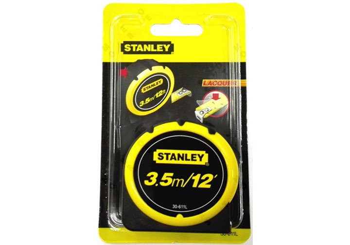 3.5mx19mm Thước cuộn thép bọc cao su Stanley 30-611L