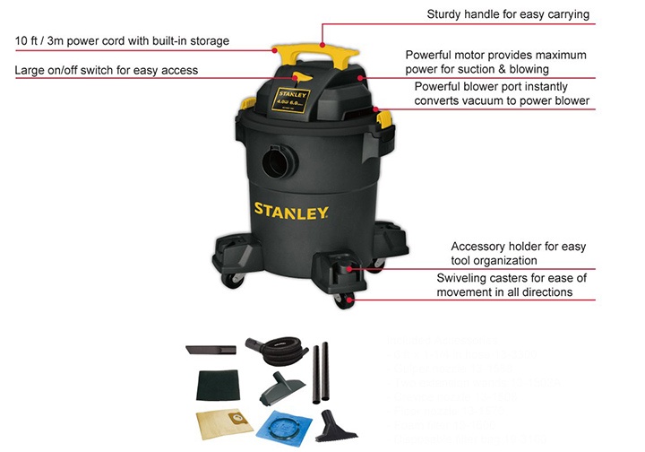 3000W Máy hút bụi ướt/khô 23 lít Stanley SL19116P