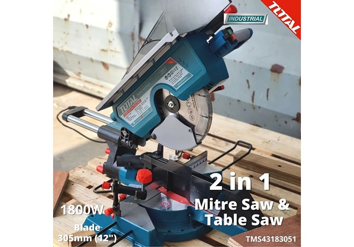 305mm Máy cắt nhôm kết hợp cưa bàn 1800W Total TMS43183051