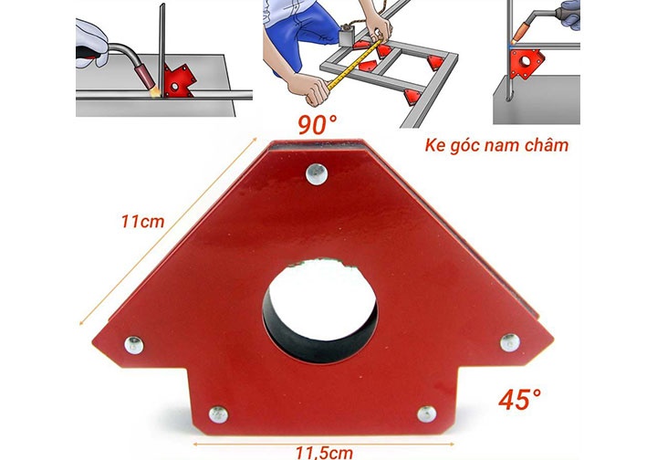 33kgf Ke góc nam châm hàn góc 45, 90, 135 độ