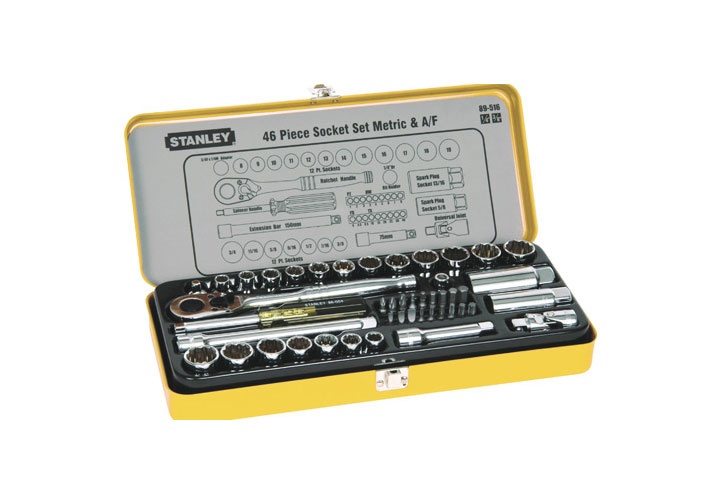 3/8" Bộ đầu tuýp hệ mét và inch 46 chi tiết Stanley 89-516