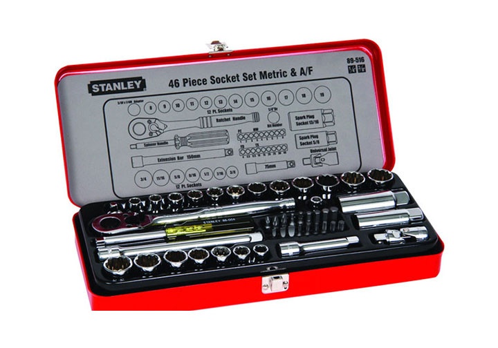3/8" Bộ đầu tuýp hệ mét và inch 46 chi tiết Stanley 89-516