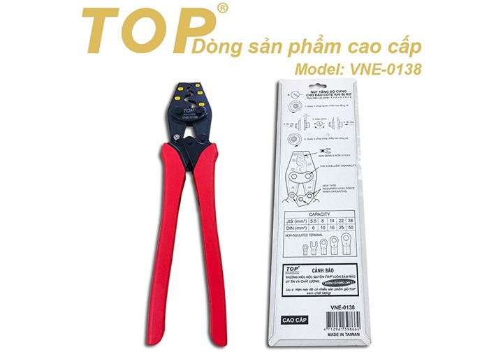 5.5-38mm2 Kìm bấm cosse số 38 TOP 345mm VNE-0138