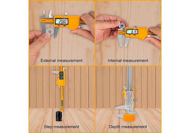 6" (150mm) Thước cặp điện tử tiêu chuẩn IP54 Ingco HDCD28150