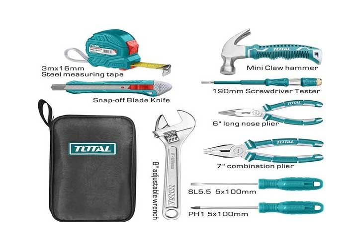 Bộ đồ nghề cầm tay 9 chi tiết Total THKTHP90096 (Bỏ mẫu, đổi qua THKTHP90097)