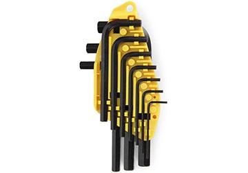 1/16-3/8" Bộ lục giác đầu bằng hệ inch 10 chi tiết Stanley 69-254