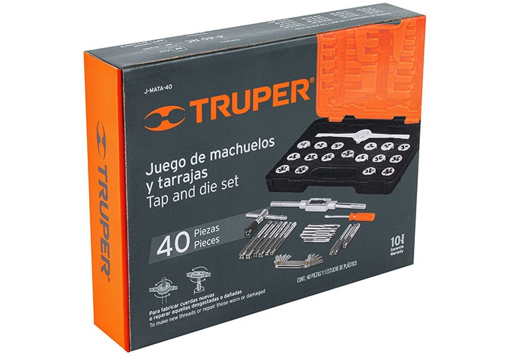 Bộ taro tạo ren hệ inch 40 chi tiết Truper 11442 (J-MATA-40)