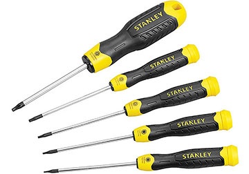 Bộ tuốc nơ vít đầu hoa thị 5 cây Stanley 65-155