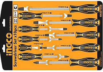 Bộ tuốc nơ vít (tô vít) 10 chi tiết INGCO HKSD1028