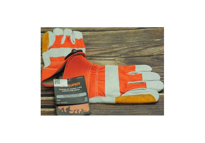 Găng tay da vải an toàn size L Truper 14246 (GU-TECA-R)