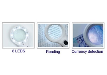 Kính lúp cầm tay có đèn led độ phóng đại 3X Proskit MA-019