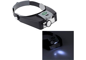 Kính lúp đeo đầu có đèn led độ phóng đại 7.5X Proskit MA-016