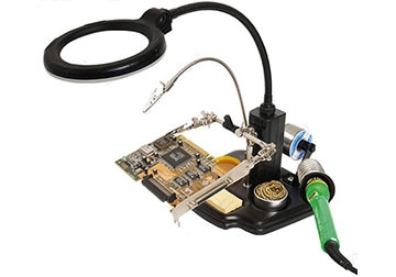 Kính lúp kẹp Broad có đèn led độ phóng đại 4X Proskit SN-396