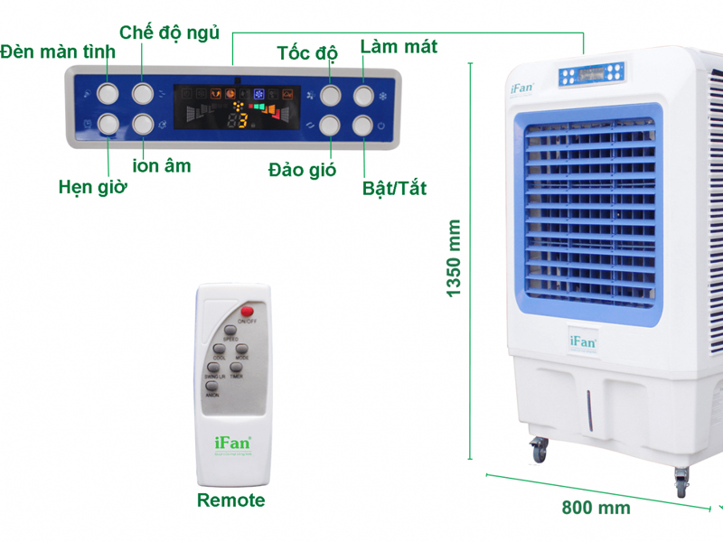 Máy làm mát không khí có remote