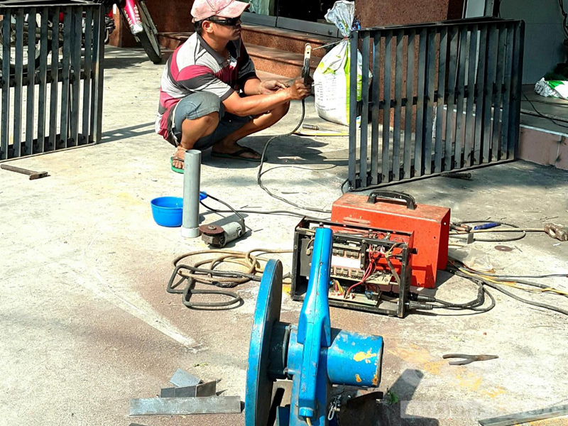 Thiết lập dòng điện dùng để hàn sắt